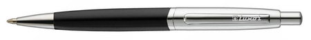 Ручка подарочная шариковая автоматическая Luxor Dunes, корпус черный с серебристым, стержень синий Ручка подарочная шариковая автоматическая Luxor Dunes, корпус черный с серебристым, стержень синий
