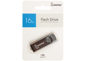 Флеш-накопитель SmartBuy Twist (2.0), 16 Gb, корпус черный Флеш-накопитель SmartBuy Twist (2.0), 16 Gb, корпус черный
