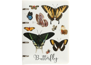 Тетрадь общая А5, 80 л. на кольцах «Полиграф Принт», 160×210 мм, клетка, Butterfly