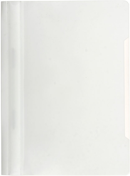 Папка-скоросшиватель пластиковая А4 Index 1200, толщина пластика 0,18 мм, белая