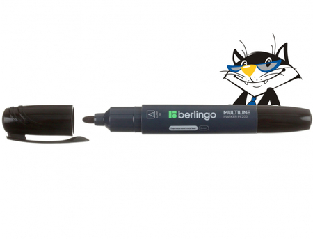 Маркер перманентный Berlingo, черный