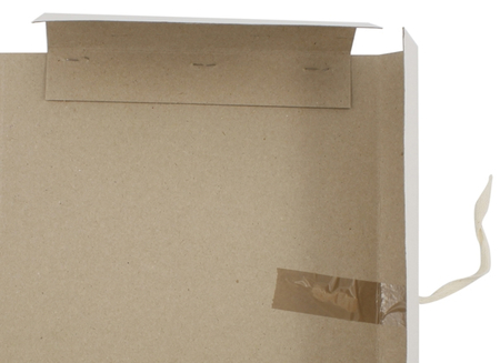 Папка картонная на завязках «Дело», А4, ширина корешка 30 мм, плотность 420 г/м2, немелованная, белая