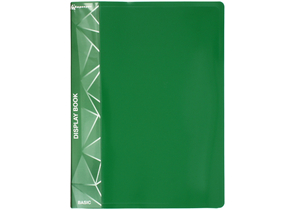 Папка пластиковая на 40 файлов «Бюрократ», толщина пластика 0,65 мм, зеленая