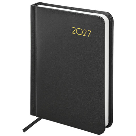 Ежедневник датированный на 2027 год Brauberg Select (А6), 100*150 мм, 176 л., черный