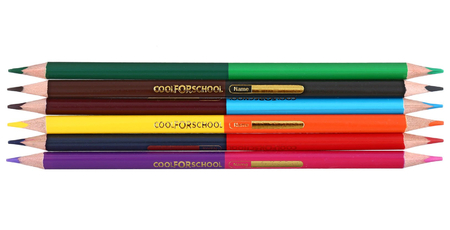 Карандаши цветные двусторонние Dual, 6 цветов, длина 175 мм