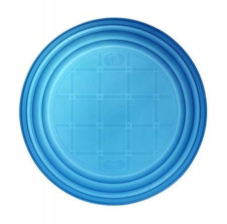 Тарелка одноразовая пластиковая, десертная, диаметр 16,5 см, синяя