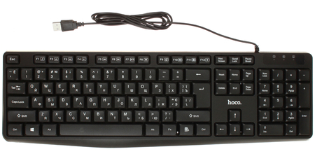Клавиатура Hoco GM60, USB, проводная, черная Клавиатура Hoco GM60, USB, проводная, черная