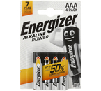 Батарейки щелочные Energizer Alkaline Power, AAA, LR03, 1.5V, 4 шт.