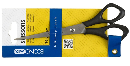 Ножницы канцелярские Economix, 160 мм, ручки черные 