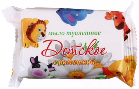 Мыло туалетное «Детское», 100 г, с ромашкой Мыло туалетное «Детское», 100 г, с ромашкой
