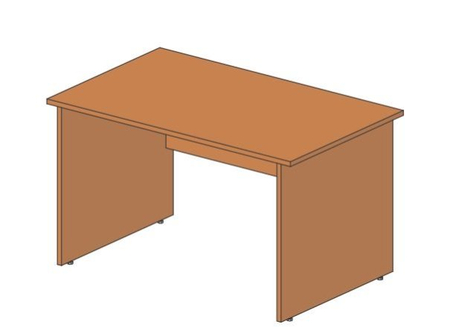 Стол офисный прямой «Рондо», 1300*800*760 мм, прямой, груша