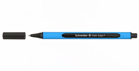 Ручка шариковая одноразовая Schneider Slider Edge, толщина линии F (0,4 мм), черный стержень