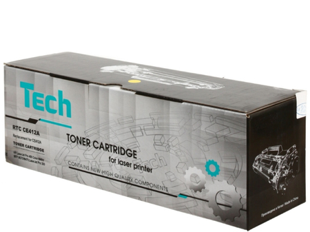 Тонер-картридж Tech CE412A (№305A), ресурс 2600 страниц, желтый