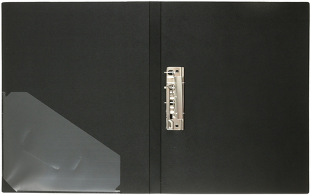 Папка пластиковая с боковым зажимом и карманом Berlingo Standart, толщина пластика 0,7 мм, черная