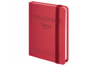 Ежедневник недатированный Brauberg А6 «Котики», 100×150 мм, 128 л., красный