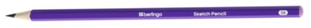 Карандаш чернографитный Berlingo Sketch Pencil, твердость грифеля 3М, без ластика, корпус фиолетовый