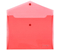 Папка-конверт пластиковая на кнопке Economix B5, толщина пластика 0,18 мм, красная