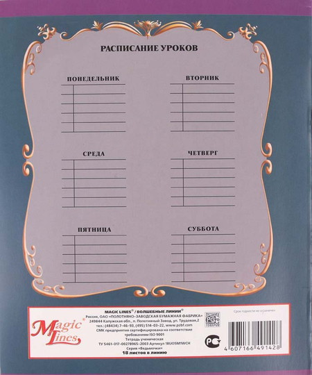 Тетрадь школьная А5, 18 л. на скобе «Ведьмочки», 170*205 мм, линия, ассорти