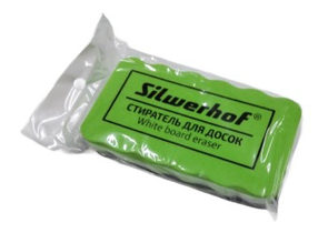 Стиратель для очистки досок Silwerhof Daily магнитный, 105×55 мм, зеленый