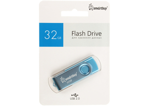 Флеш-накопитель SmartBuy Twist (2.0), 32 Gb, корпус синий Флеш-накопитель SmartBuy Twist (2.0), 32 Gb, корпус синий