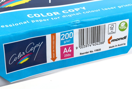 Бумага офисная Color Copy, А4 (210*297 мм), 200 г/м2, 250 л.