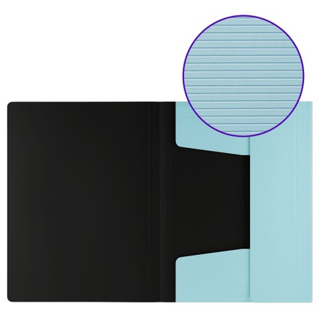 Папка пластиковая на резинке Berlingo Instinct, толщина пластика 0,6 мм, аквамариновая