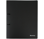Папка пластиковая на 2-х кольцах Berlingo Soft Touch, толщина пластика 0,7 мм, черная
