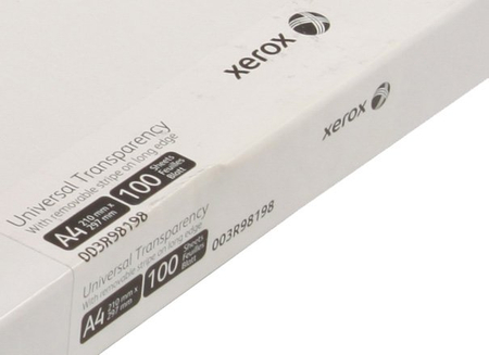Пленка для печати Xerox с отрываемой полосой, А4 (210*297 мм), 100 л. 