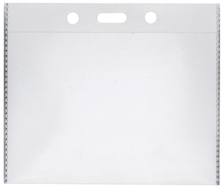 Бейдж пластиковый без крепления Economix, 75*100 мм, горизонтальный, прозрачный