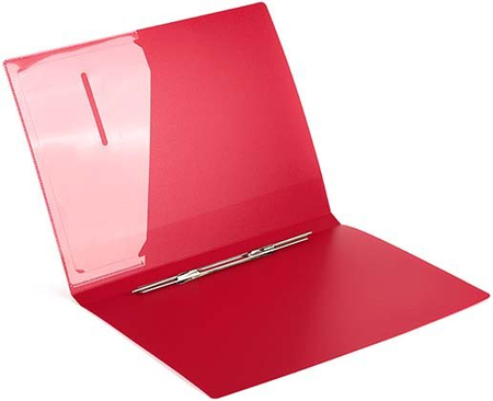 Папка-скоросшиватель пластиковая с пружиной Forpus, толщина пластика 0,5 мм, красная