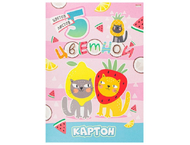 Картон цветной односторонний А4 «Ягодные коты» Картон цветной односторонний А4 «Ягодные коты»