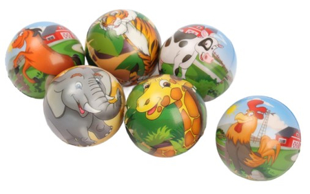 Мяч мягкий Sima-Land, диаметр 6,3 см, «Животные», ассорти Мяч мягкий Sima-Land, диаметр 6,3 см, «Животные», ассорти