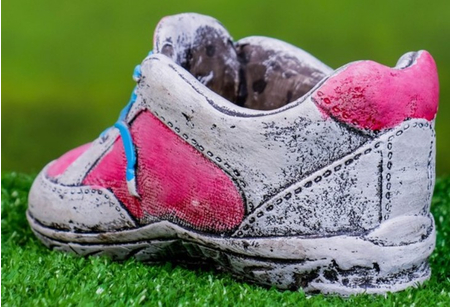 Горшок цветочный керамический Sima-Land, 16,4*8*10 см, «Кроссовок», красно-белый