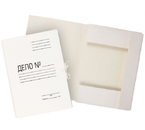 Папка картонная на завязках «Дело» Silwerhof П3360М, А4, ширина корешка 15 мм, плотность 360 г/м², мелованная, белая