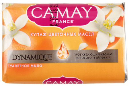 Мыло туалетное Camay , 85 г, «Динамик», с ароматом розового грейпфрута Мыло туалетное Camay , 85 г, «Динамик», с ароматом розового грейпфрута