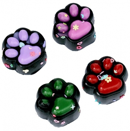Игрушка-антистресс (сквиш), 4 шт., 4*4 см, «Чёрная лапа с блёстками» Игрушка-антистресс (сквиш), 4 шт., 4*4 см, «Чёрная лапа с блёстками»
