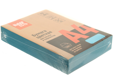 Бумага офисная цветная «Выбор есть» (интенсив), А4 (210*297 мм), 70 г/м2, 500 л., голубая