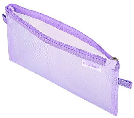 Пенал-конверт сетчатый Brauberg, 220*100 мм, фиолетовый