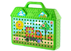 Конструктор в чемоданчике «Цвета и формы», 57 деталей, 4+