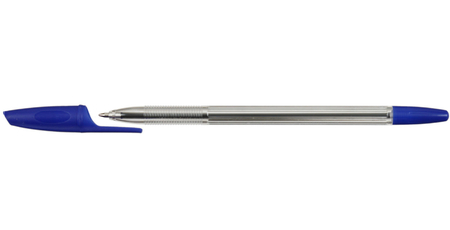 Ручка шариковая Qredo 734-T, корпус прозрачный, стержень синий Ручка шариковая Qredo 734-T, корпус прозрачный, стержень синий