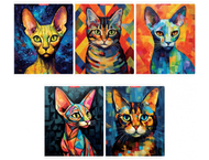 Тетрадь общая А5, 48 л. на скобе Academy Style «Коты»