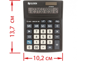 Калькулятор 12-разрядный Eleven CMB1201-BK компактный, черный