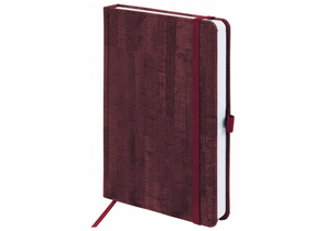 Ежедневник недатированный А5 Brauberg Wood, 138×213 мм, 136 л., линия, бордовый