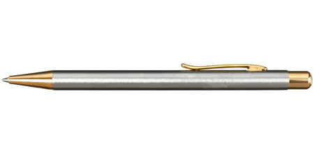 Ручка подарочная шариковая автоматическая Luxor Nova, корпус хромированный с золотистыми вставками