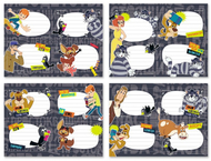 Наклейки бумажные для маркировки тетрадей ErichKrause Наклейки бумажные для маркировки тетрадей ErichKrause