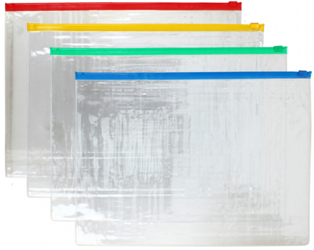 Папка-конверт пластиковая на молнии «Стамм» А4, 330*240 мм/325*230 мм, толщина пластика 0,12 мм, прозрачная, (цвет молнии - ассорти) Папка-конверт пластиковая на молнии «Стамм» А4, 330*240 мм/325*230 мм, толщина пластика 0,12 мм, прозрачная, (цвет молнии - ассорти)