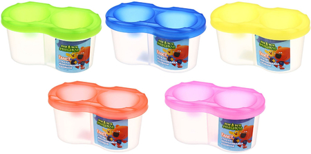 Стакан-непроливайка Action!, двойной, 2*140 мл, цвет крышки — ассорти