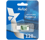 Флэш-накопитель Netac UA31 (3.2), 128 Gb, корпус зеленый