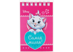 Блокнот на гребне Disney (А7), 70×100 мм, 32 л., клетка, «Самая милая»