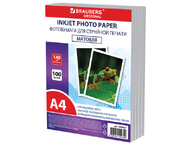 Бумага для струйной фотопечати матовая односторонняя Brauberg Original Plus